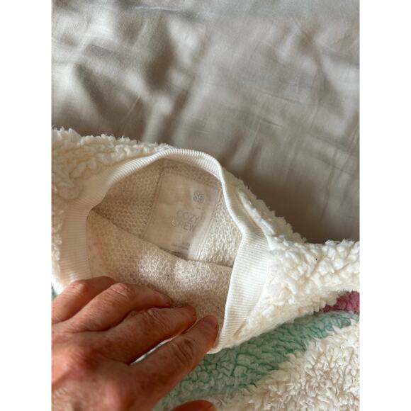 SO white fleece top size 8 - Picture 2 of 3